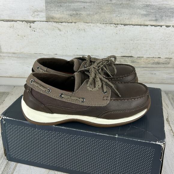 Rockport Works Women’s 6.5 Brown Leather Steel Toe Sailing Club Work Shoes New - Picture 4 of 10